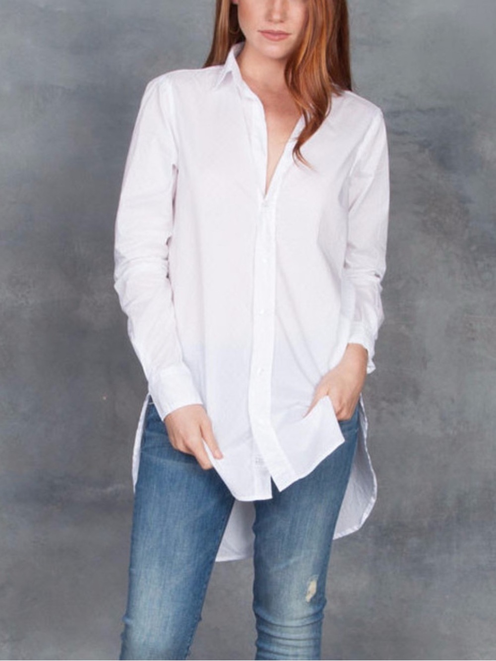 Frank & Eileen White Lightweight Button-Down Shirt